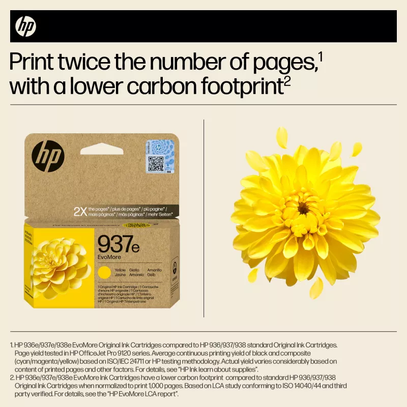 HP 937e EvoMore Geel Originele printercartridge