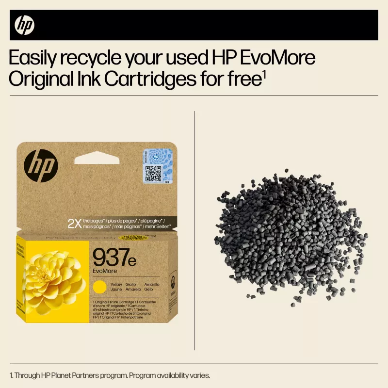 HP 937e EvoMore Geel Originele printercartridge