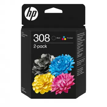 Cartridge HP 308 Zwart/Kleur inktcartridge-combinatie 2-pack
