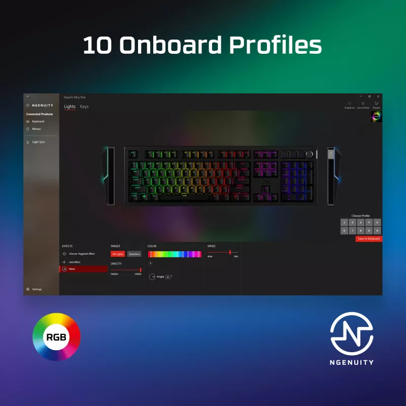 Gaming-toetsenbord Kingston HP HyperX Alloy Rise Model 7G7A3AA#ABD — compact bedraad mechanisch toetsenbord EAN 0