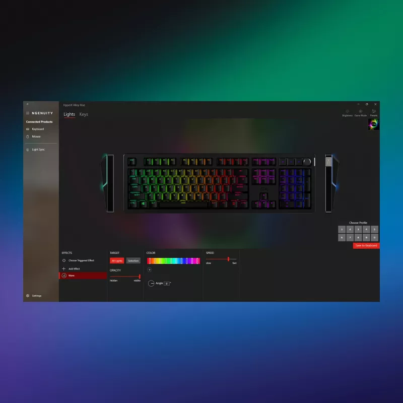Gaming-toetsenbord Kingston HP HyperX Alloy Rise Model 7G7A3AA#ABD — compact bedraad mechanisch toetsenbord EAN 0