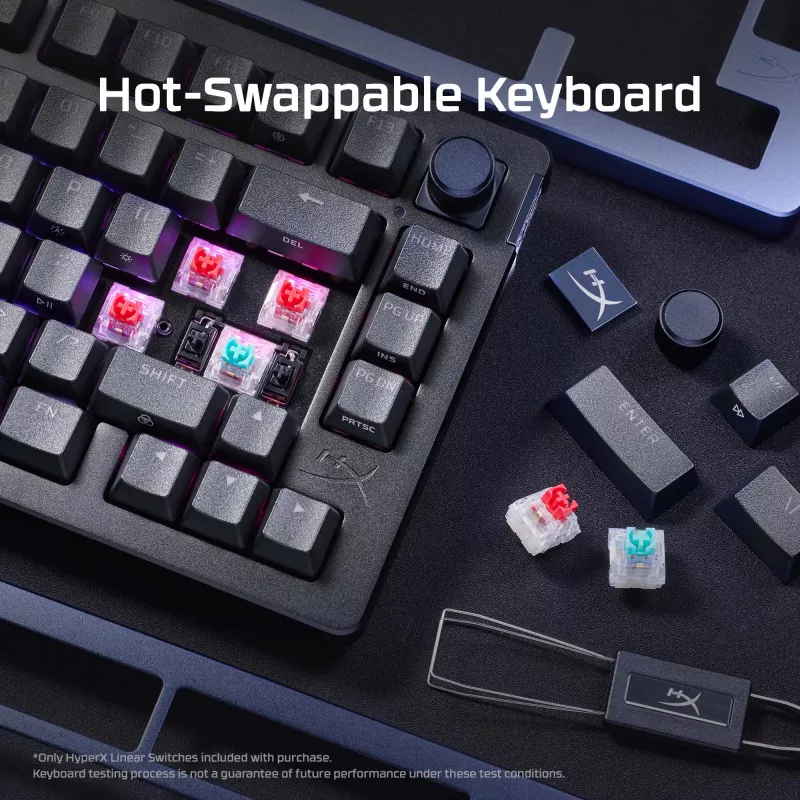 Mechanisch gaming-toetsenbord Kingston (HyperX) Alloy Rise 75 – compact 75%-layout, bedraad, model 7G7A4AA#ABD
