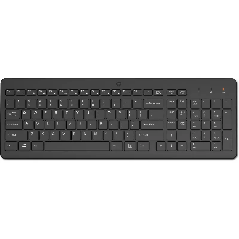 HP 220 Draadloos toetsenbord Full-Size Zwart Membraan Thuisgebruik