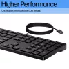 HP Wired Desktop 320K toetsenbord full-size USB membraan zwart