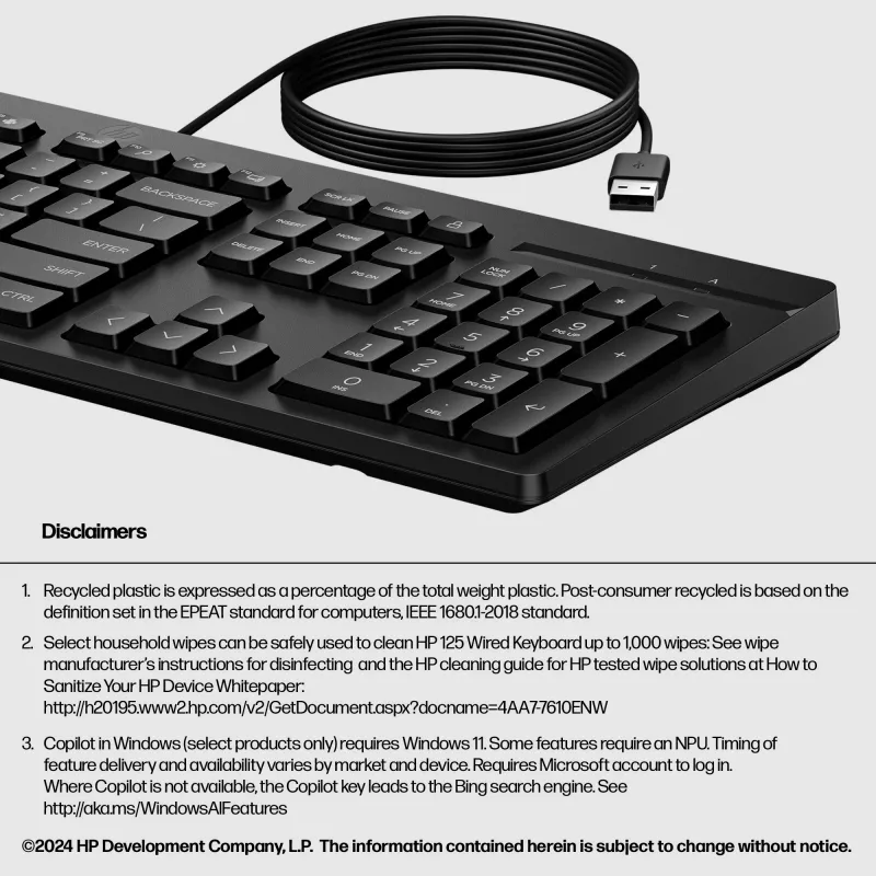 HP 125 bedraad toetsenbord
