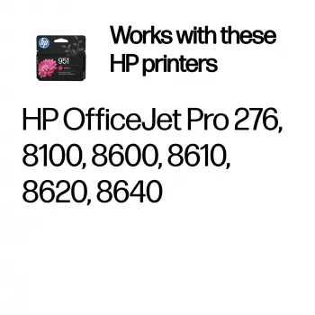 HP 951 magenta originele inktcartridge – pigmentinkt, standaardcapaciteit, 8 ml, 535 pagina's