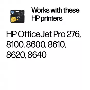 HP 951 geel (origineel) inktcartridge – gepigmenteerd geel, 8 ml, standaardbereik