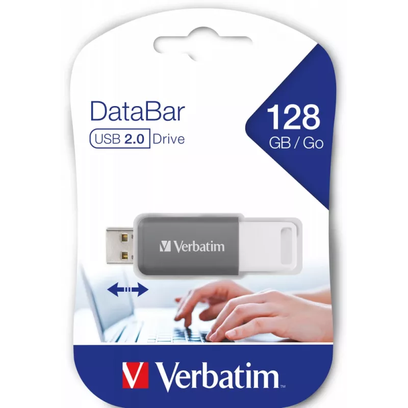 Verbatim V DataBar USB-stick 128 GB USB Type-A 2.0 grijs