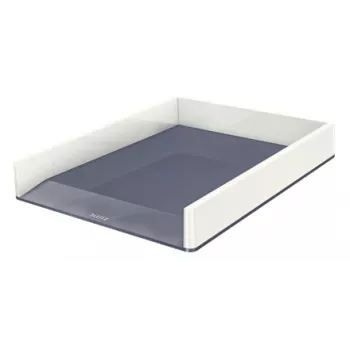Leitz briefbak WOW Dual Colour, kunststof, metallic, wit, A4, 267 mm, 336 mm, 49 mm