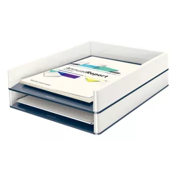Leitz briefbak WOW Dual Colour, kunststof, metallic, wit, A4, 267 mm, 336 mm, 49 mm