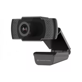 Conceptronic AMDIS 1080P Full HD webcam met microfoon, 2 MP, 1920 x 1080 pixel, Full HD, 30 fps, 1280x720@30fps, 1920x1080@30fps, M-JPEG, YUV