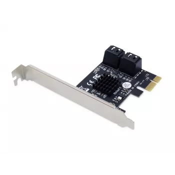 Conceptronic EMRICK 4-poorts SATA PCIe-adapter met SATA-kabels