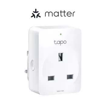Slimme stekker TP‑Link Tapo Mini P110M — Wi‑Fi/Bluetooth slimme stekker voor binnen, 16 A, 100–240 V, 3680 W, wit