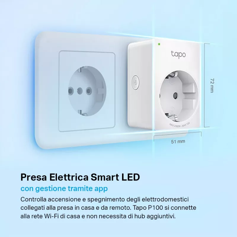TP-LINK Tapo P100 slimme stekker wit 2300 W