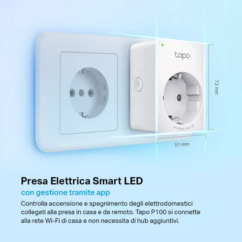 TP-LINK Tapo P100 slimme stekker wit 2300 W