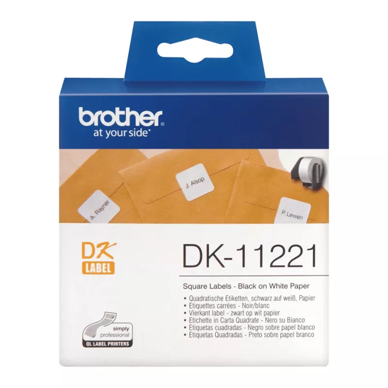 Vierkant papieren label Brother DK11221