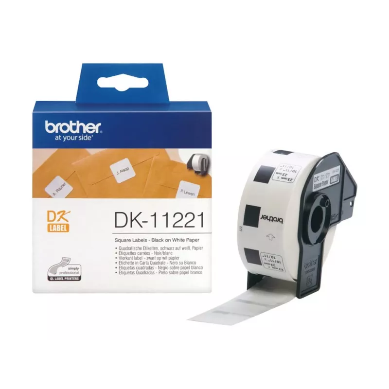 Vierkant papieren label Brother DK11221
