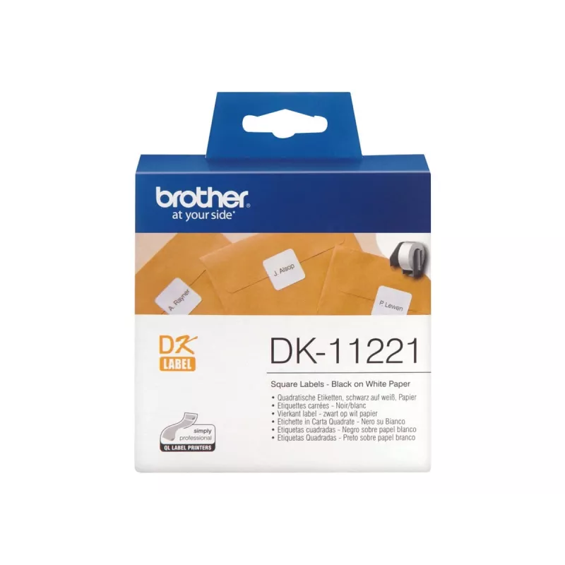Vierkant papieren label Brother DK11221