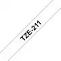 Labeltape Brother TZe-211 zwart op wit