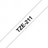 Labeltape Brother TZe-211 zwart op wit