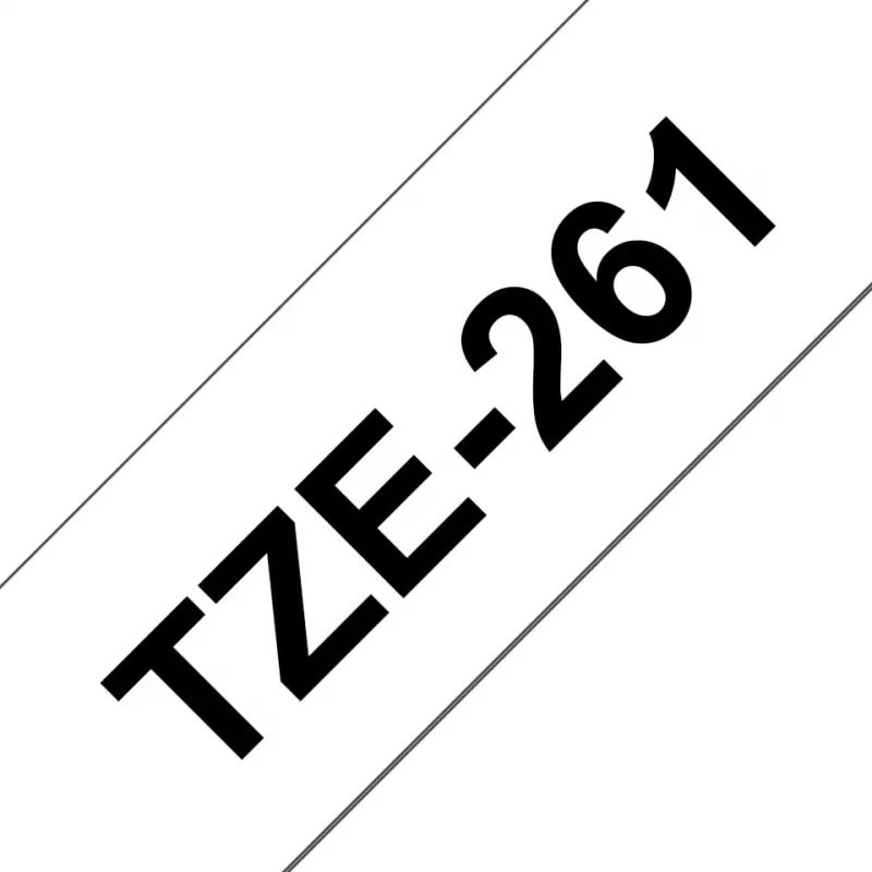 Brother TZe261 - gelamineerde band - zwart op wit - rol (3,6 cm) - 1 rol (TZE261)