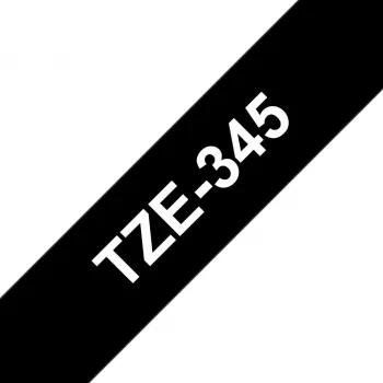 Lamineerband Brother TZe345 18mm wit op zwart