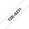 Plakband Brother TZeS231 zwart op wit 1,2 cm 8 m