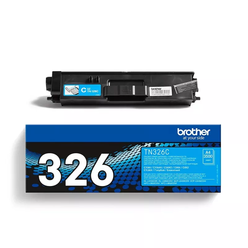 Toner Brother TN-326C tot 3.500 pagina's cyaan