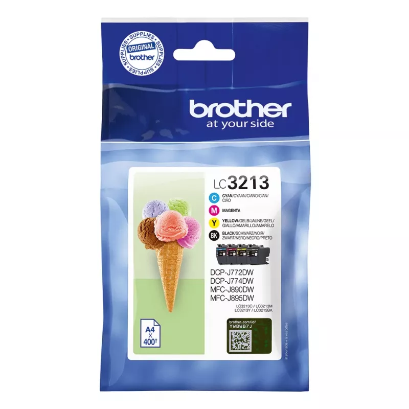 Cartridgeset Brother LC3213VALDR Zwart Cyaan Magenta Geel