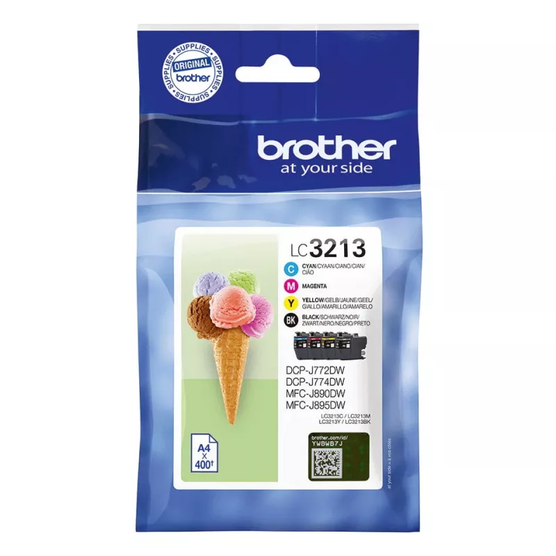 Cartridgeset Brother LC3213VALDR Zwart Cyaan Magenta Geel