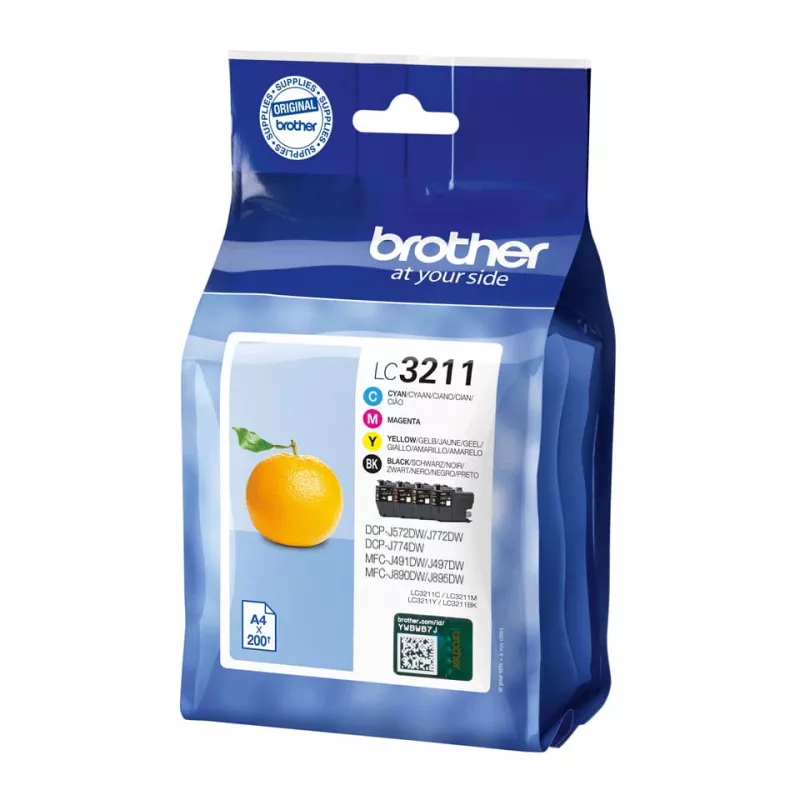 Cartridge Brother LC3211VALDR Zwart Cyaan Magenta Geel