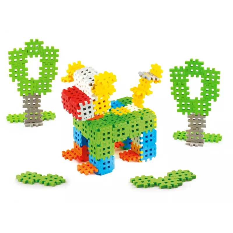 Marioinex Mini Waffle 140 bouwset — 140 delen, meerkleurig, voor kinderen vanaf 3 jaar