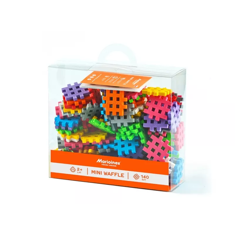 Marioinex Mini Waffle 140 bouwset — 140 delen, meerkleurig, voor kinderen vanaf 3 jaar
