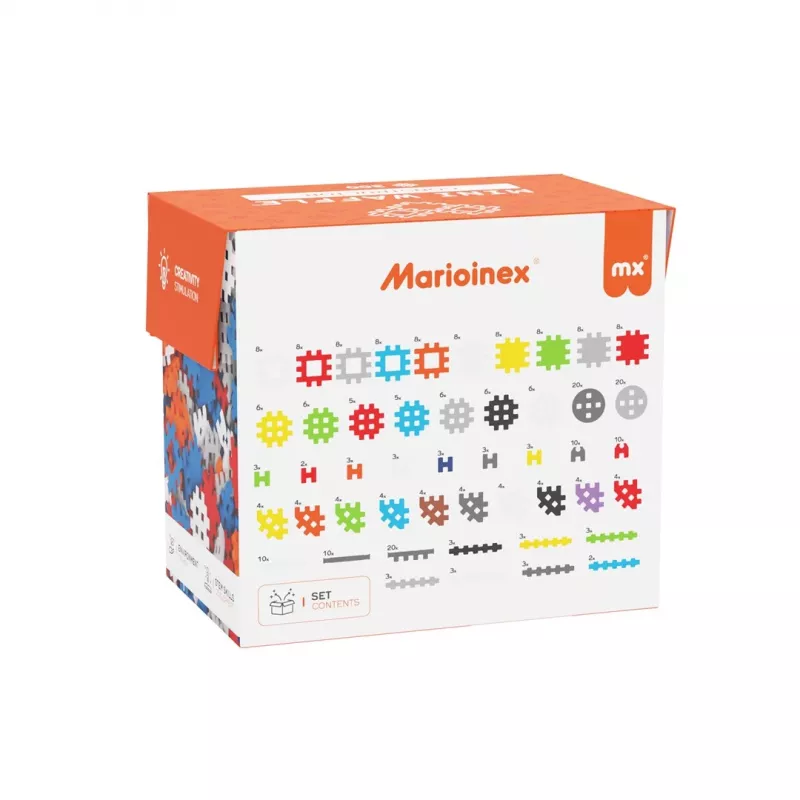 Bouwblokken Marioinex Mini Waffle Constructor 300 — compatibele steekbouwset, 300 delen, meerkleurig