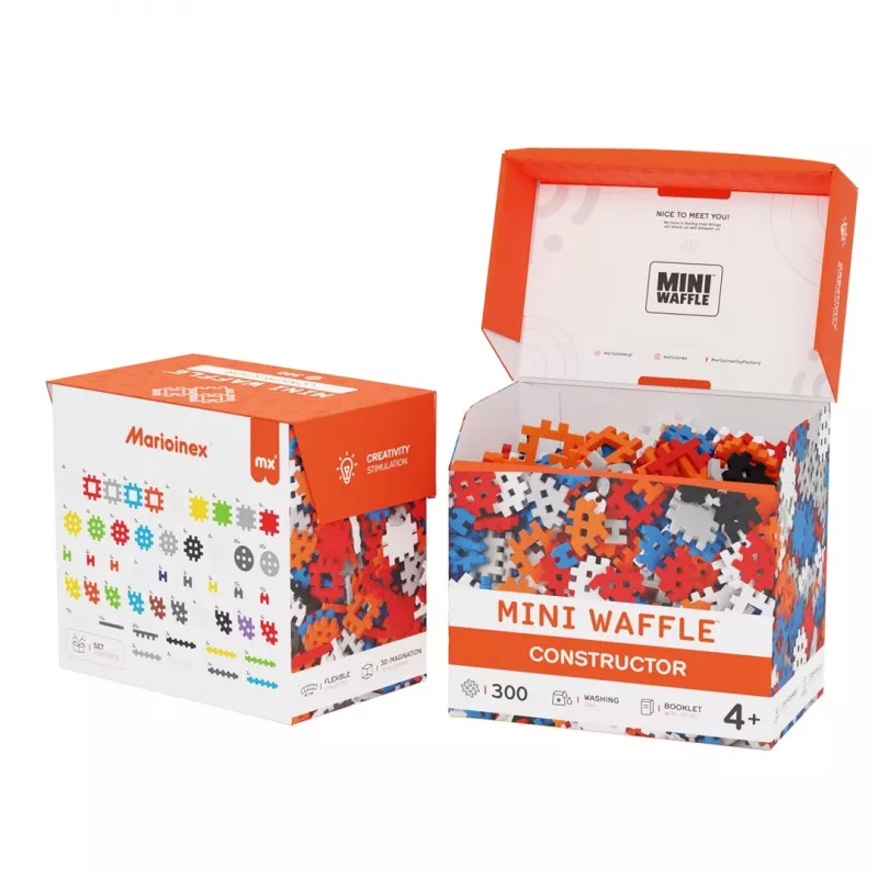 Bouwblokken Marioinex Mini Waffle Constructor 300 — compatibele steekbouwset, 300 delen, meerkleurig