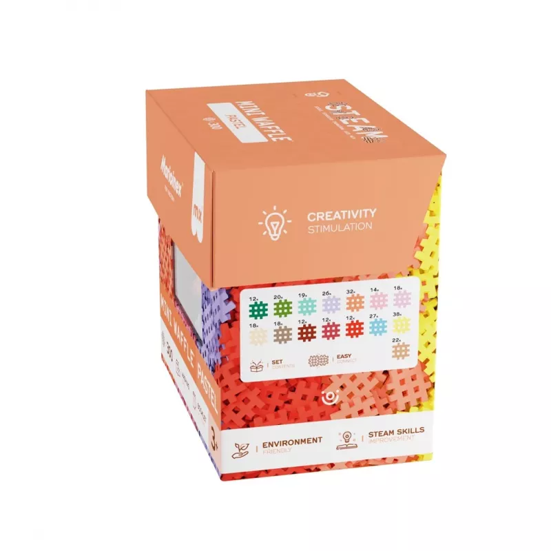Marioinex Mini Waffle bouwblokken, pastel, 300 stuks