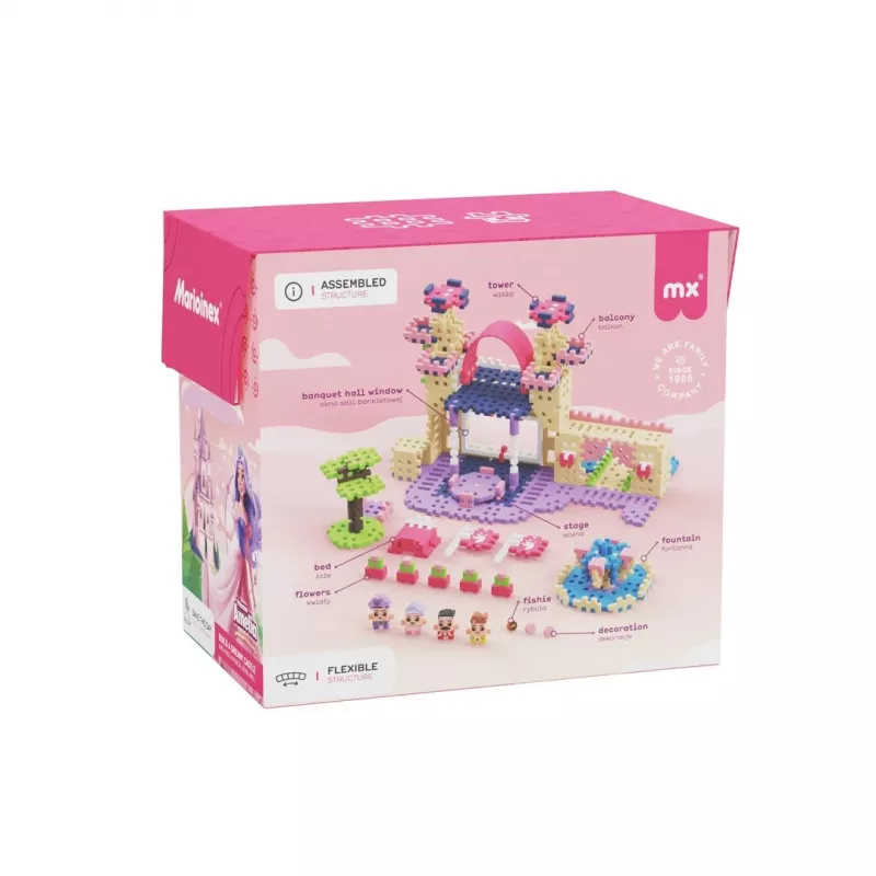 Speelgoedbouwset Marioinex Waffle Mini Blocks Princess — 280 delen, meerkleurig, doos, leeftijd 6+