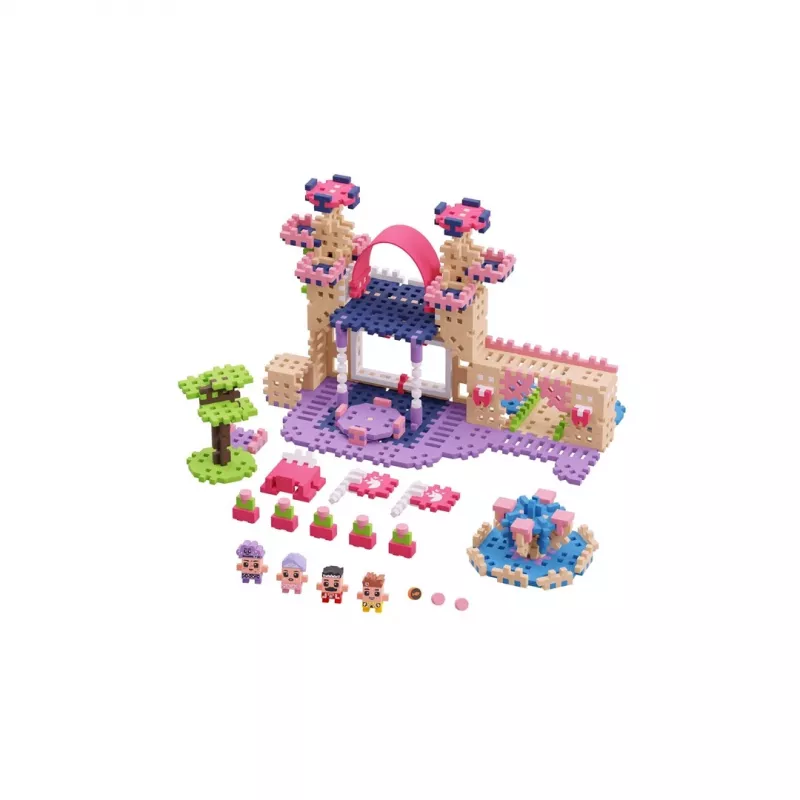 Speelgoedbouwset Marioinex Waffle Mini Blocks Princess — 280 delen, meerkleurig, doos, leeftijd 6+