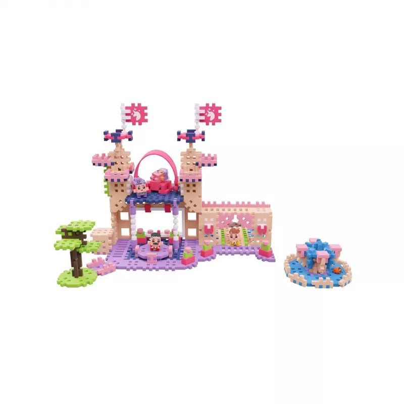 Speelgoedbouwset Marioinex Waffle Mini Blocks Princess — 280 delen, meerkleurig, doos, leeftijd 6+