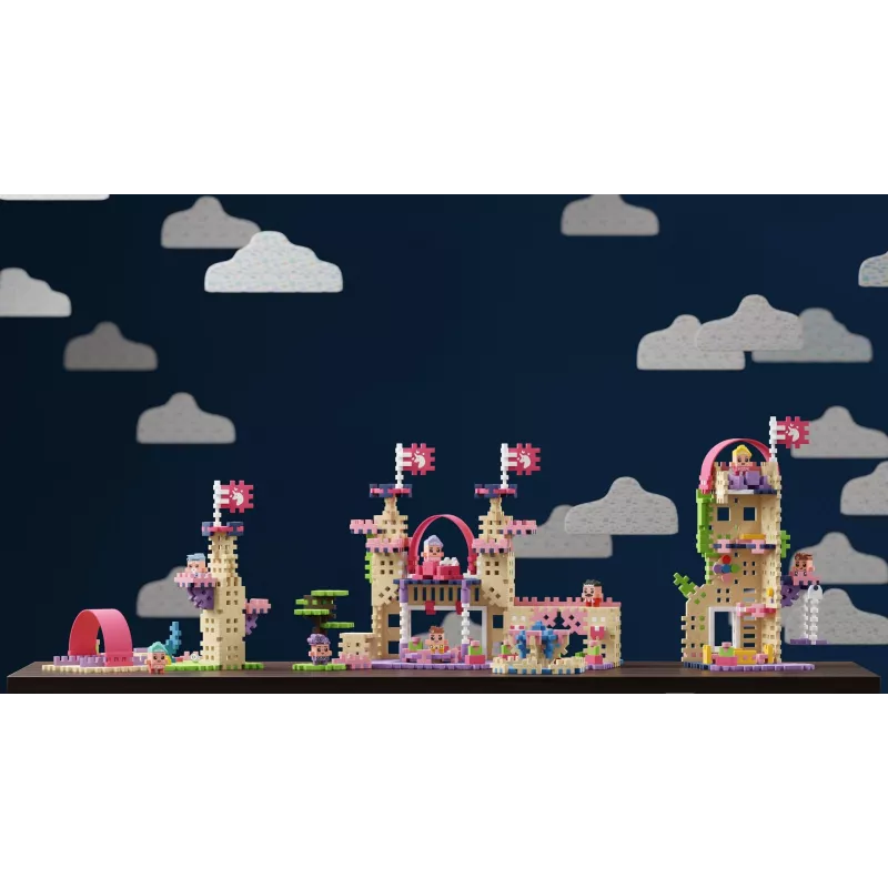 Speelgoedbouwset Marioinex Waffle Mini Blocks Princess — 280 delen, meerkleurig, doos, leeftijd 6+