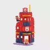 Speelgoedbouwset Marioinex Waffle Blocks brandweerkazerne 280 delen, model 906279