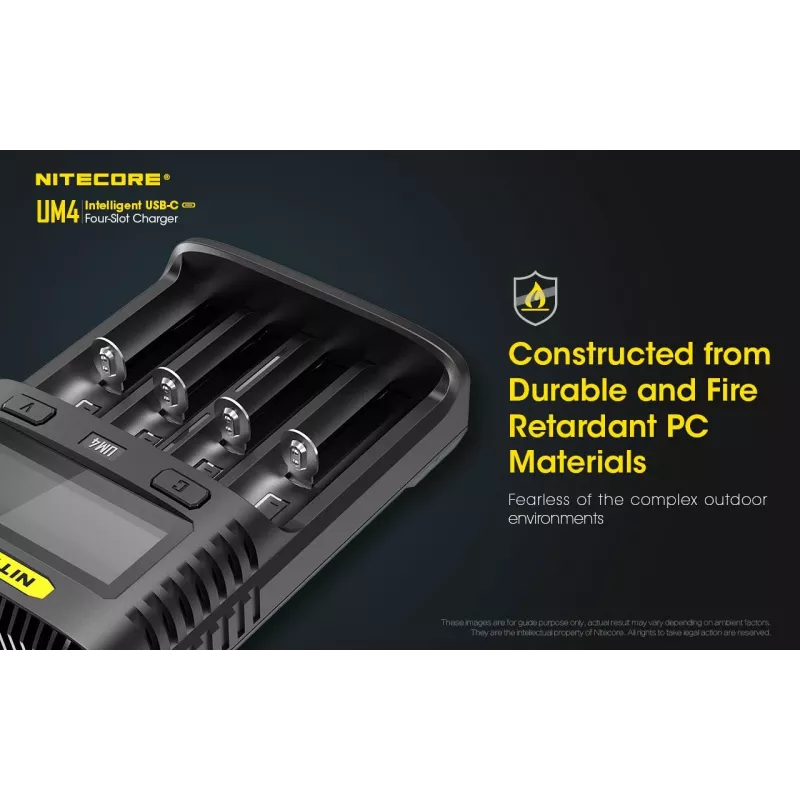 Nitecore UM4 oplader huishoudbatterij DC lithium-ijzerfosfaat lithium-ion nikkel-cadmium