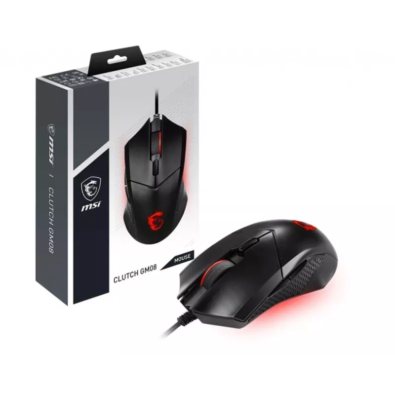 MSI | Clutch GM08 | gaming-muis | USB 2.0 | zwart