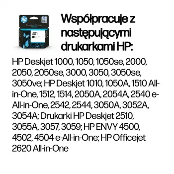 HP 301 zwart originele inktcartridge