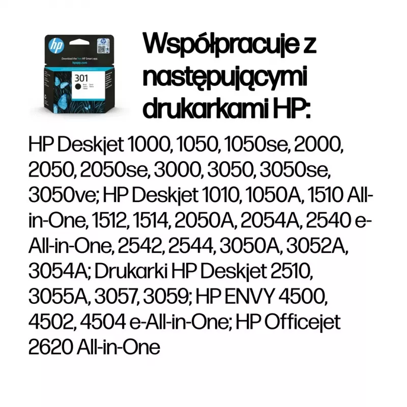 HP 301 zwart originele inktcartridge