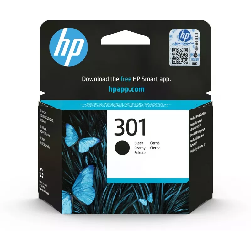 HP 301 zwart originele inktcartridge