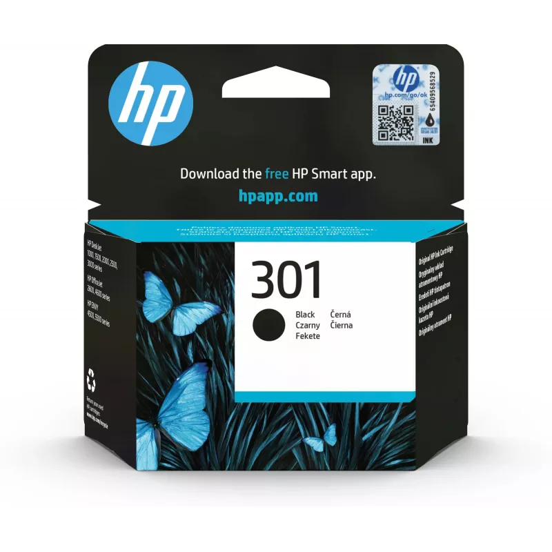 HP 301 originele inktcartridge zwart standaardcapaciteit 3 ml
