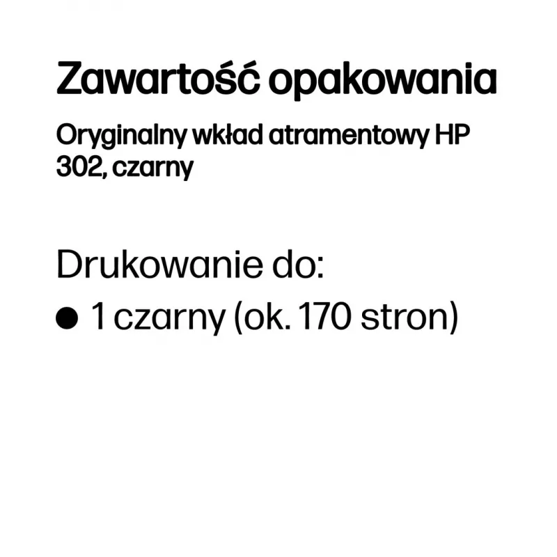 HP 302 zwart originele inktcartridge