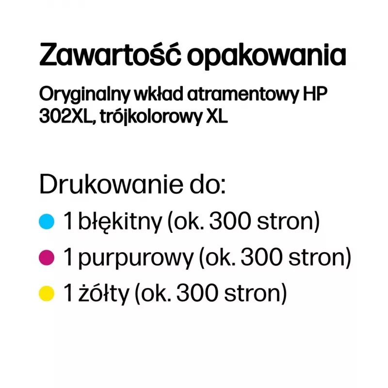 HP 302XL High Yield driekleur originele inktcartridge