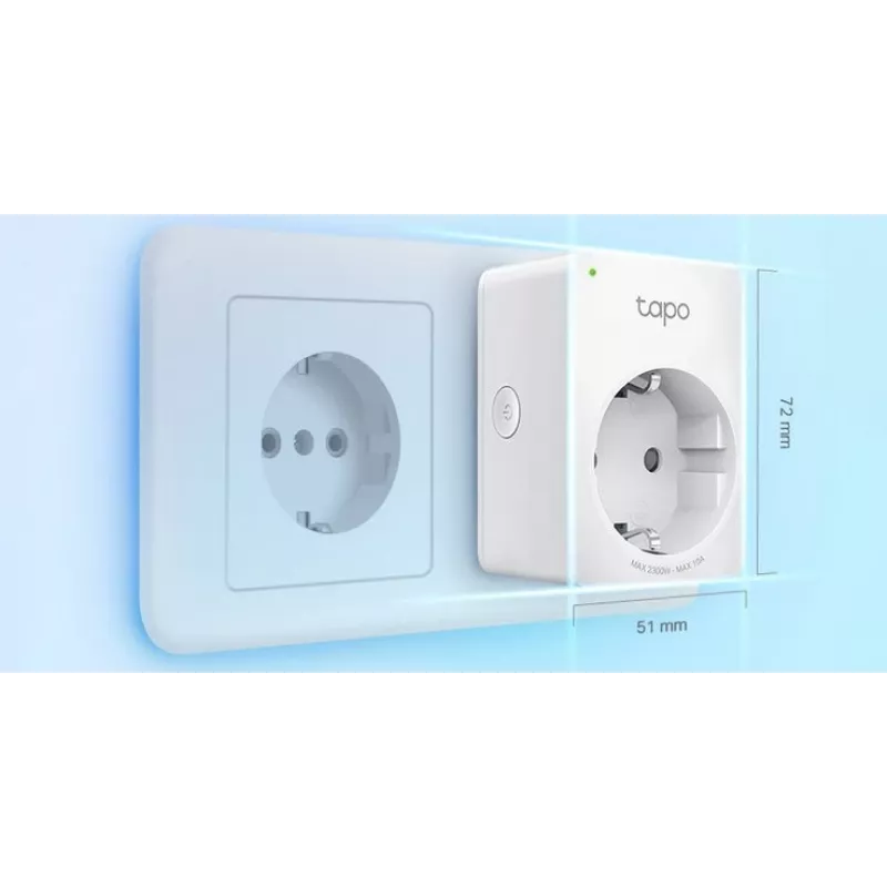 Tapo P100 V2 - slimme stekker - mini - draadloos - 802.11b/g/n, Bluetooth 4.2 - 2
